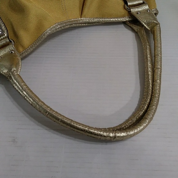 Kathy Van Zeeland Summer Yellow Canvas Hobo Bag *EUC* - Picture 8 of 12